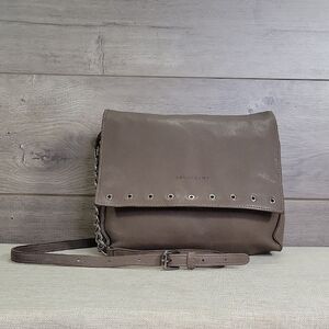 Longchamp Taupe Leather Shoulder Bag